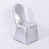 Lofaris Silver Premium Stretchy Spandex Banquet Chair Cover